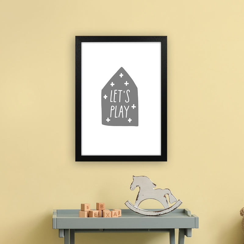 Let'S Play House Grey Super Scandi  Art Print by Pixy Paper A3 White Frame
