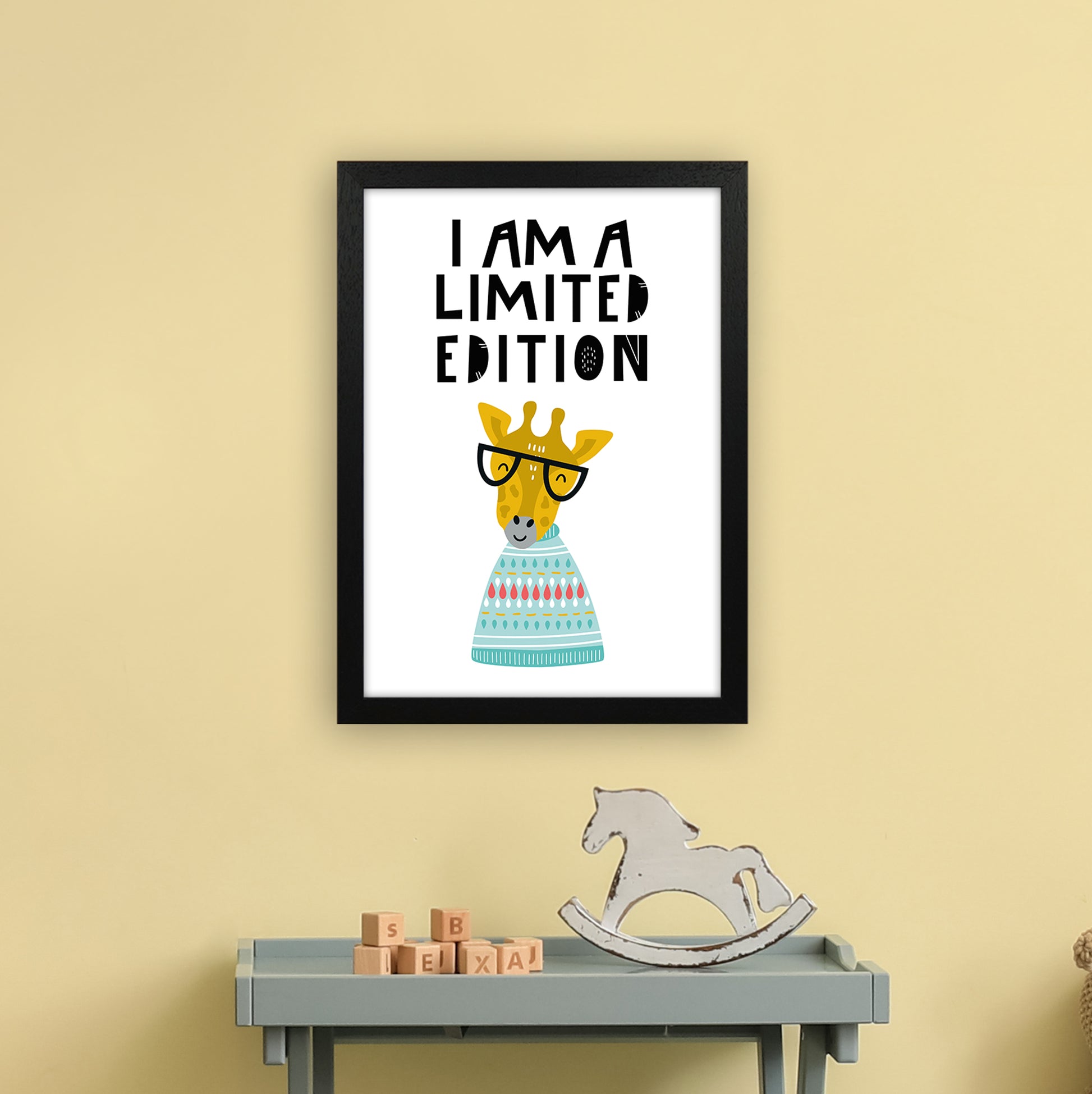 I Am Limited Edition Animal Pop  Art Print by Pixy Paper A3 White Frame