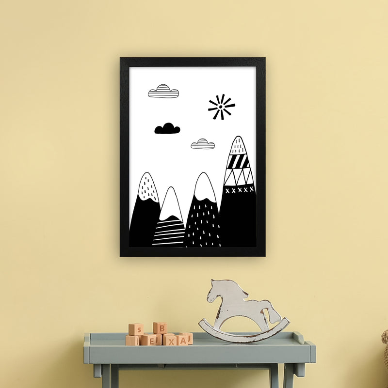 Scandinavian Mountains  Art Print by Pixy Paper A3 White Frame