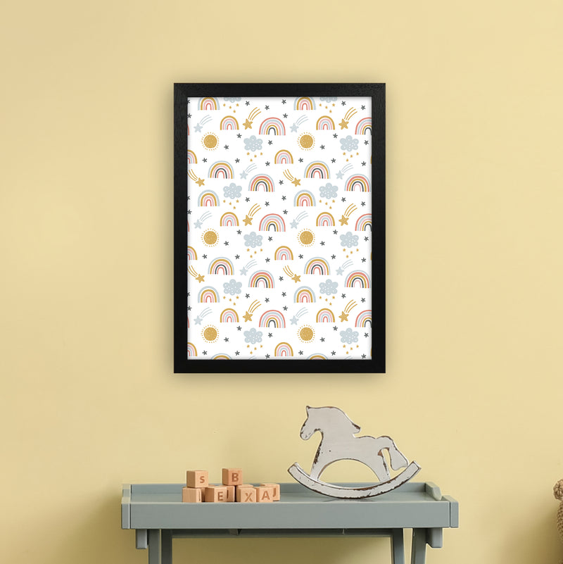 Rainbow Pattern  Art Print by Pixy Paper A3 White Frame
