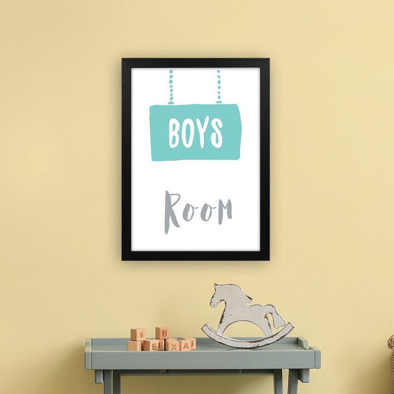 Boys Room Mint  Art Print by Pixy Paper A3 White Frame