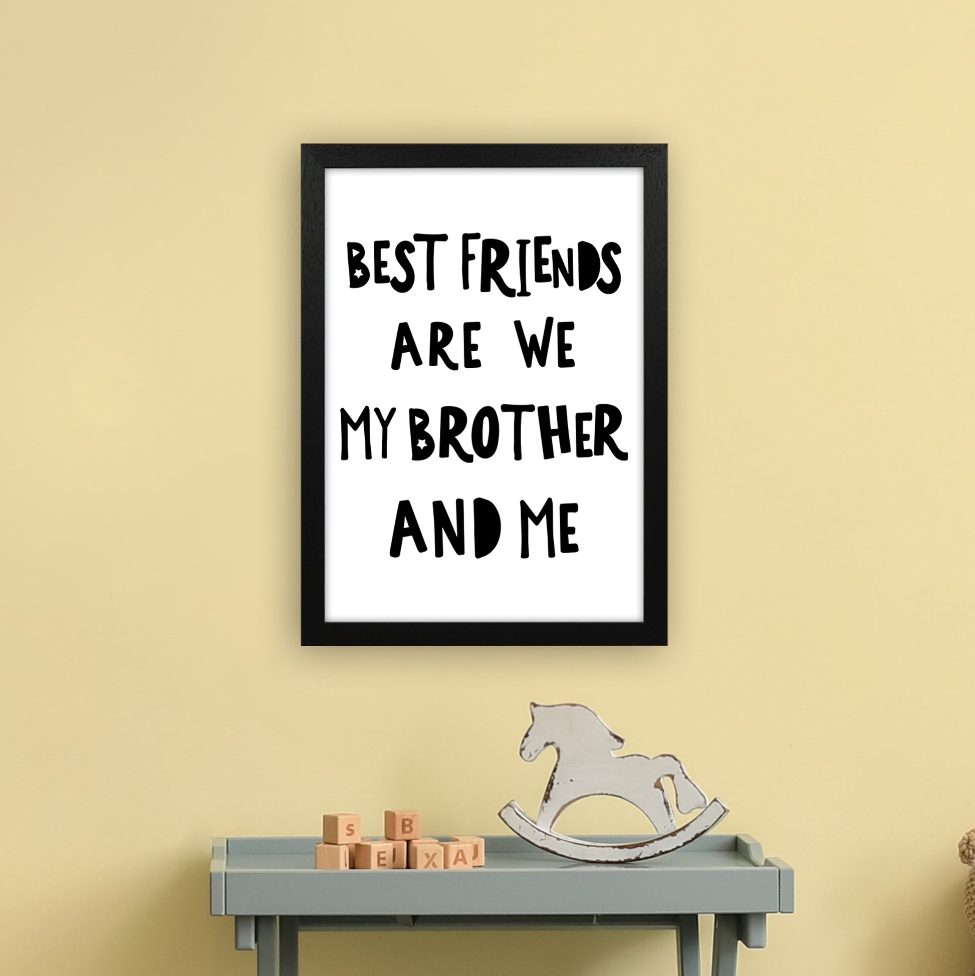 Best Friends  Art Print by Pixy Paper A3 White Frame