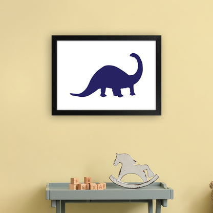 Sauro Navy  Art Print by Pixy Paper A3 White Frame