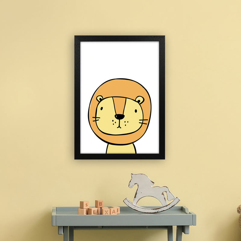 Lion  Art Print by Pixy Paper A3 White Frame
