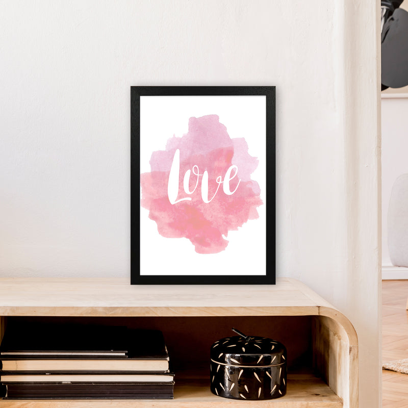 Love Watercolour  Art Print by Pixy Paper A3 White Frame