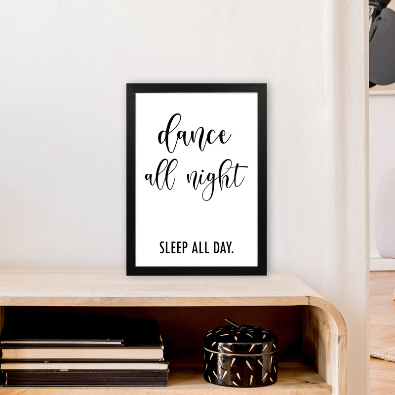 Dance All Night  Art Print by Pixy Paper A3 White Frame
