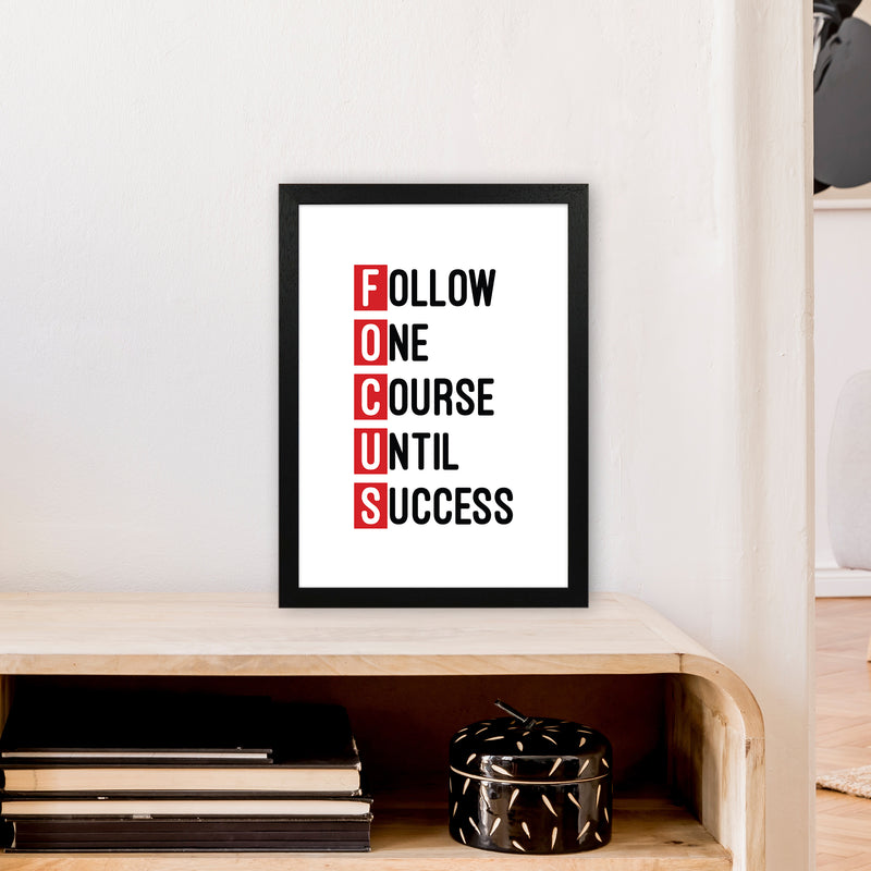 Focus Red  Art Print by Pixy Paper A3 White Frame