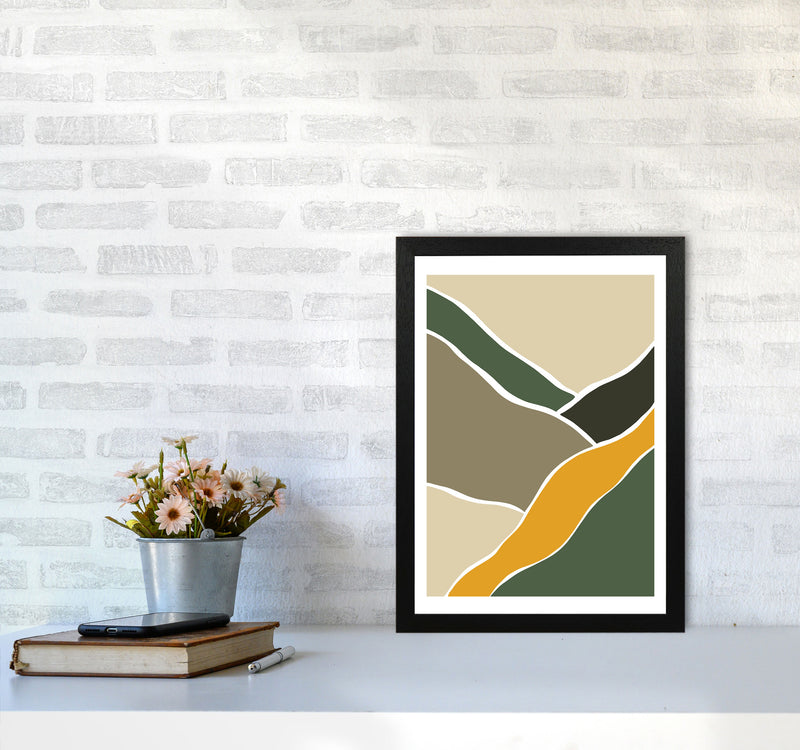 Wild Collection Rocky Roads Abstract Art Print by Pixy Paper A3 White Frame
