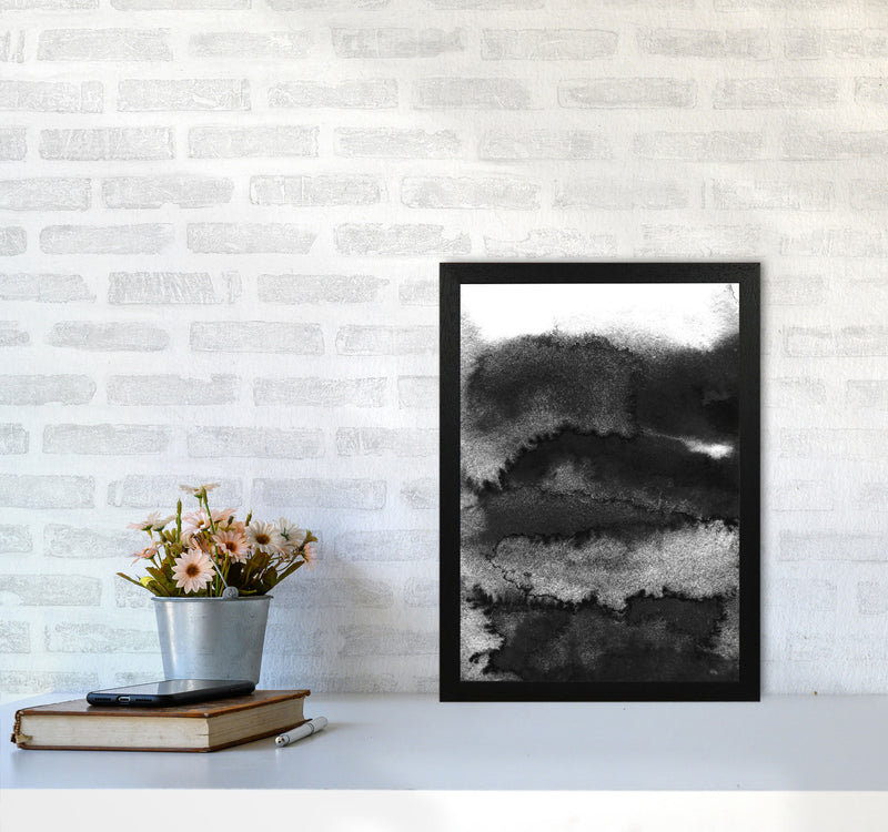 Majestic Monochrome Watercolour 16 Art Print by Pixy Paper A3 White Frame