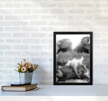 Majestic Monochrome Watercolour 17 Art Print by Pixy Paper A3 White Frame