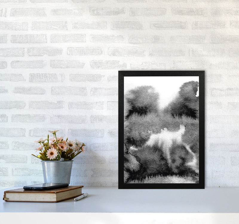 Majestic Monochrome Watercolour 17 Art Print by Pixy Paper A3 White Frame