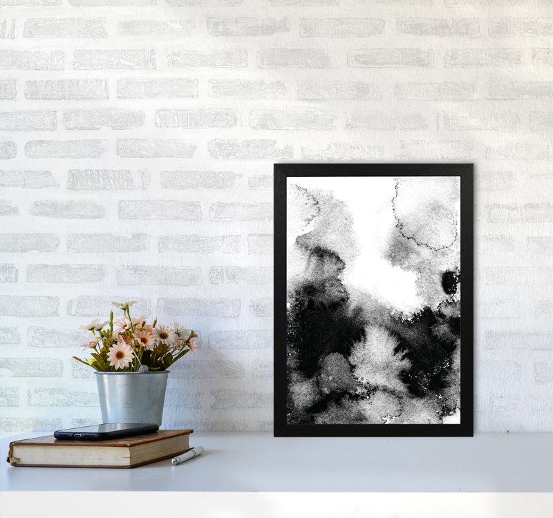 Majestic Monochrome Watercolour 12 Art Print by Pixy Paper A3 White Frame