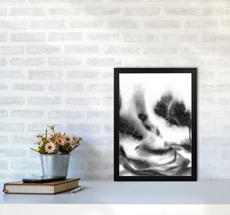 Majestic Monochrome Watercolour 06 Art Print by Pixy Paper A3 White Frame