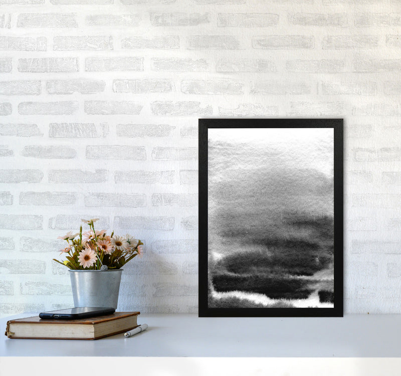 Majestic Monochrome Watercolour 02 Art Print by Pixy Paper A3 White Frame