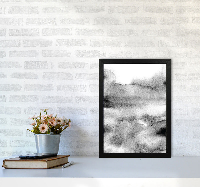 Majestic Monochrome Watercolour 04 Art Print by Pixy Paper A3 White Frame