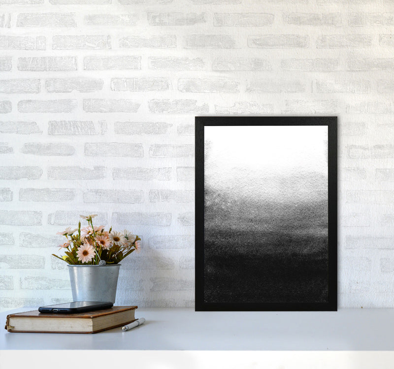 Majestic Monochrome Watercolour 07 Art Print by Pixy Paper A3 White Frame