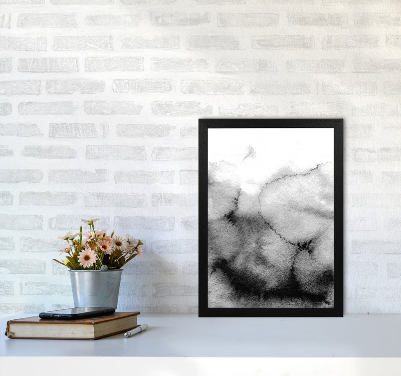 Majestic Monochrome Watercolour 09 Art Print by Pixy Paper A3 White Frame
