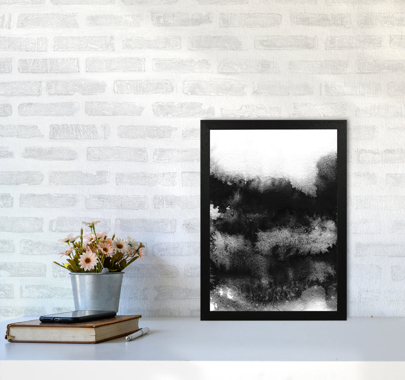 Majestic Monochrome Watercolour 05 Art Print by Pixy Paper A3 White Frame