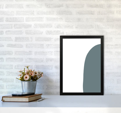 Inspired Teal Half Stone Right Art Print by Pixy Paper A3 White Frame