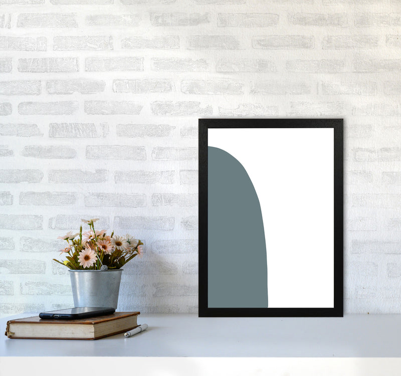 Inspired Teal Half Stone Left Art Print by Pixy Paper A3 White Frame