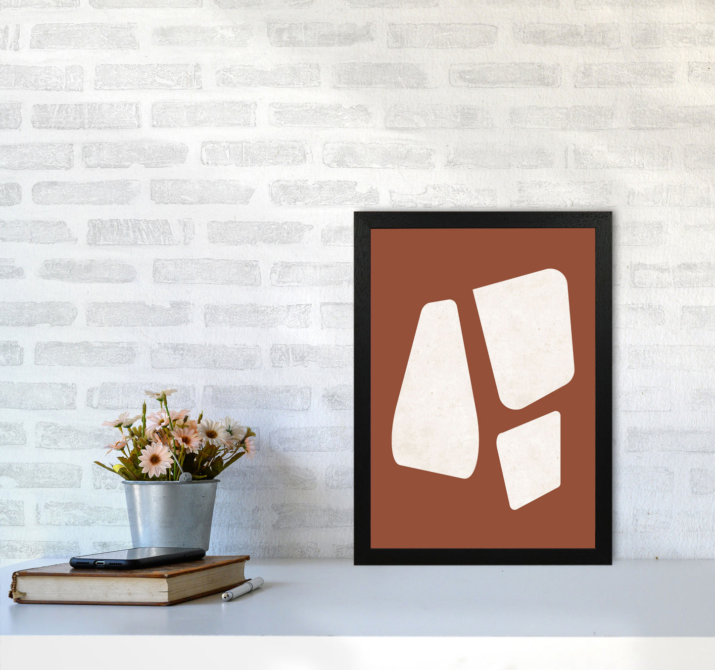 Autumn Luane abstract Art Print by Pixy Paper A3 White Frame