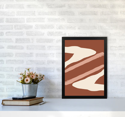 Autumn Hazel abstract Art Print by Pixy Paper A3 White Frame