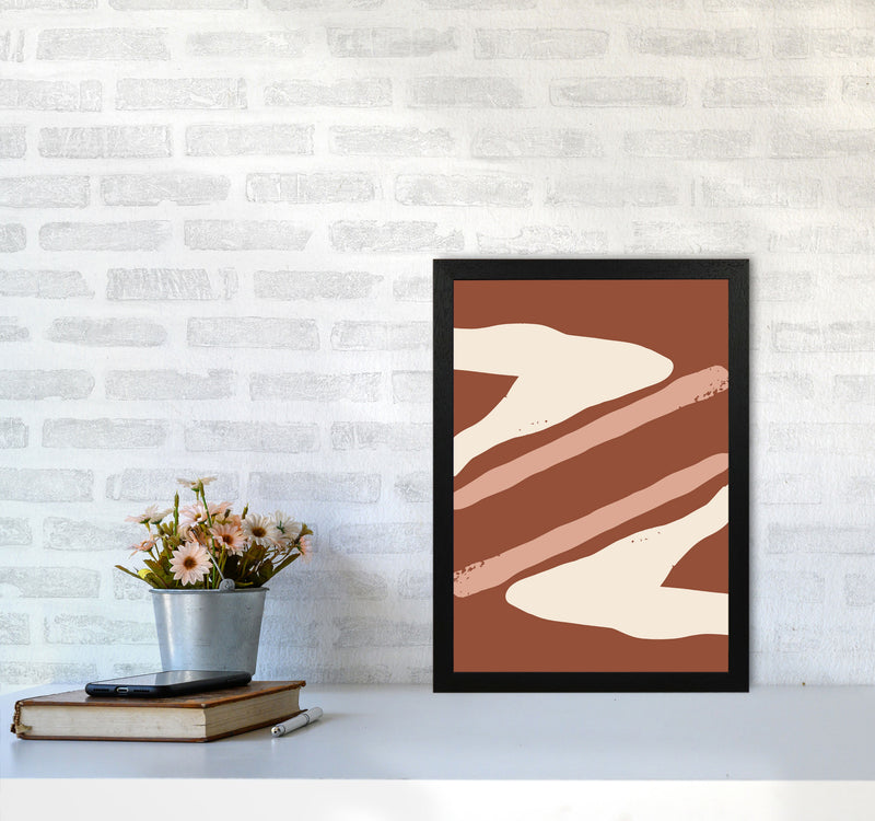 Autumn Hazel abstract Art Print by Pixy Paper A3 White Frame