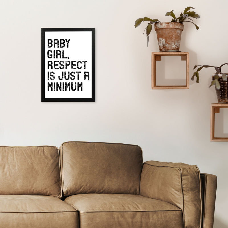 Baby Girl Art Print by Pixy Paper A3 White Frame