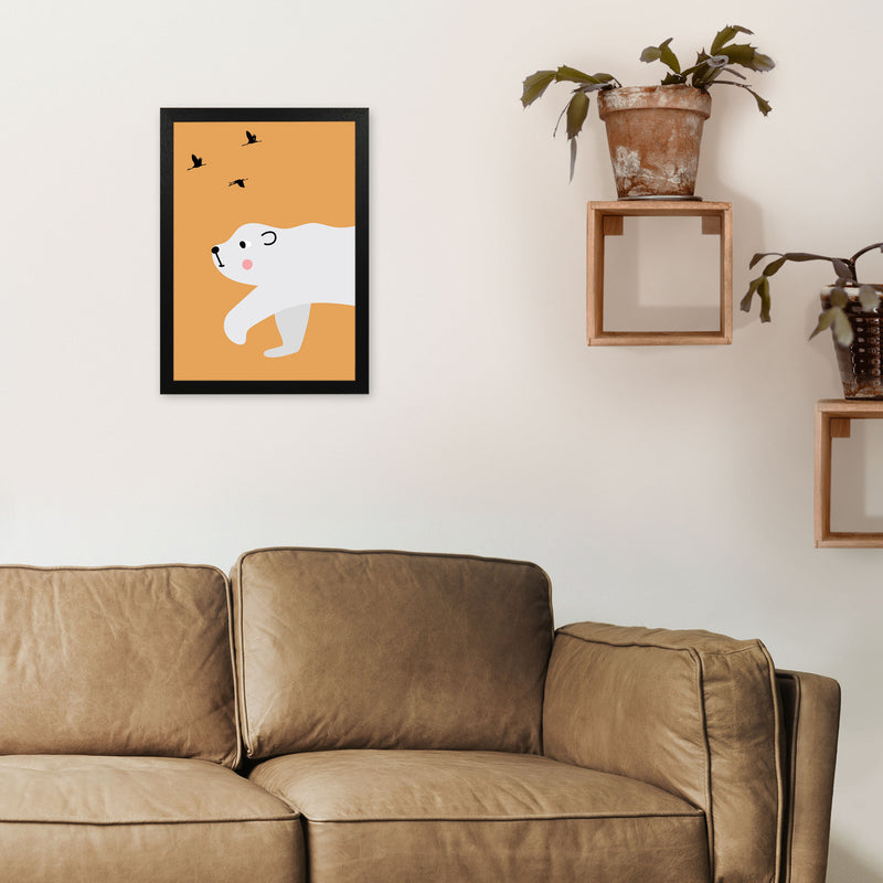 Polar bear Neutral kids Art Print by Pixy Paper A3 White Frame