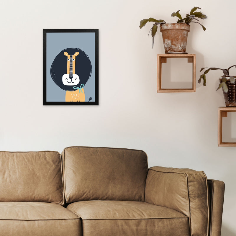 Lion Neutral kids Art Print by Pixy Paper A3 White Frame