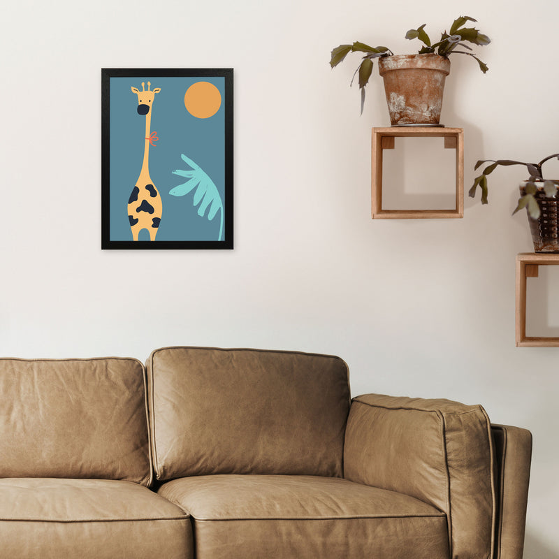 Giraffe Neutral kids Art Print by Pixy Paper A3 White Frame