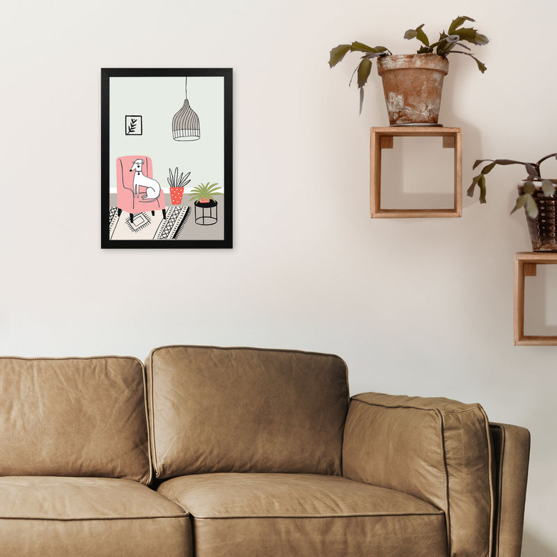 Posh Dog Art Print by Pixy Paper A3 White Frame