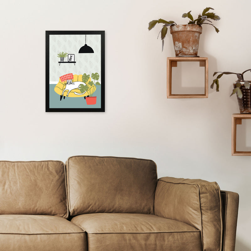 It's A Cat Life Art Print by Pixy Paper A3 White Frame