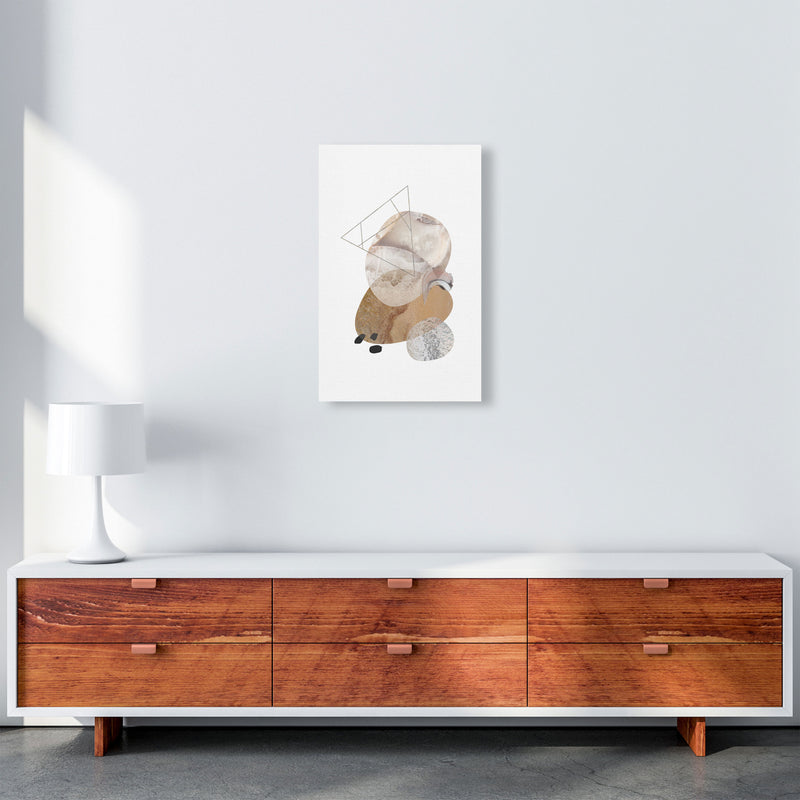 Abstract Geometric Pebble Modern Print A3 Canvas