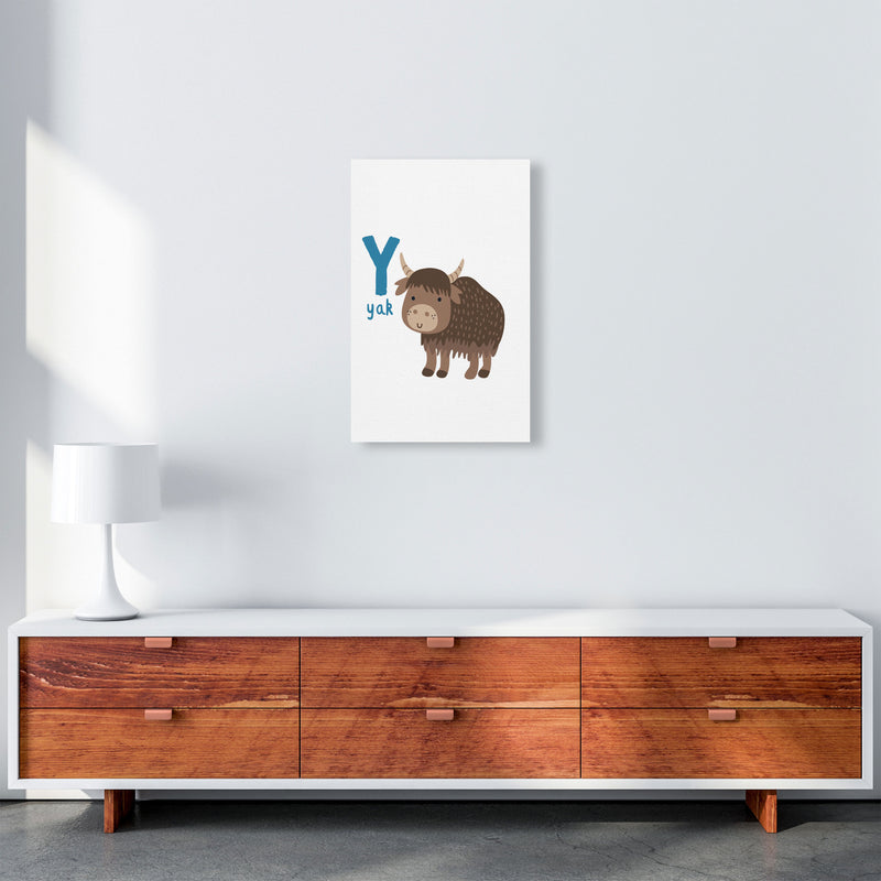 Alphabet Animals, Y Is For Yak Framed Nursey Wall Art Print A3 Canvas