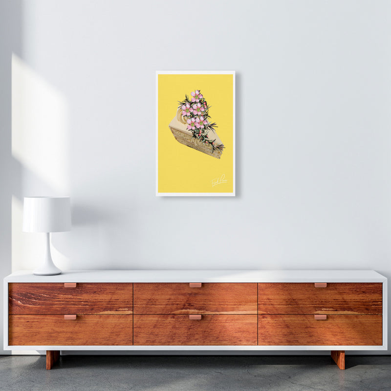 Yellow Cake Food Print, Framed Kitchen Wall Art A3 Canvas