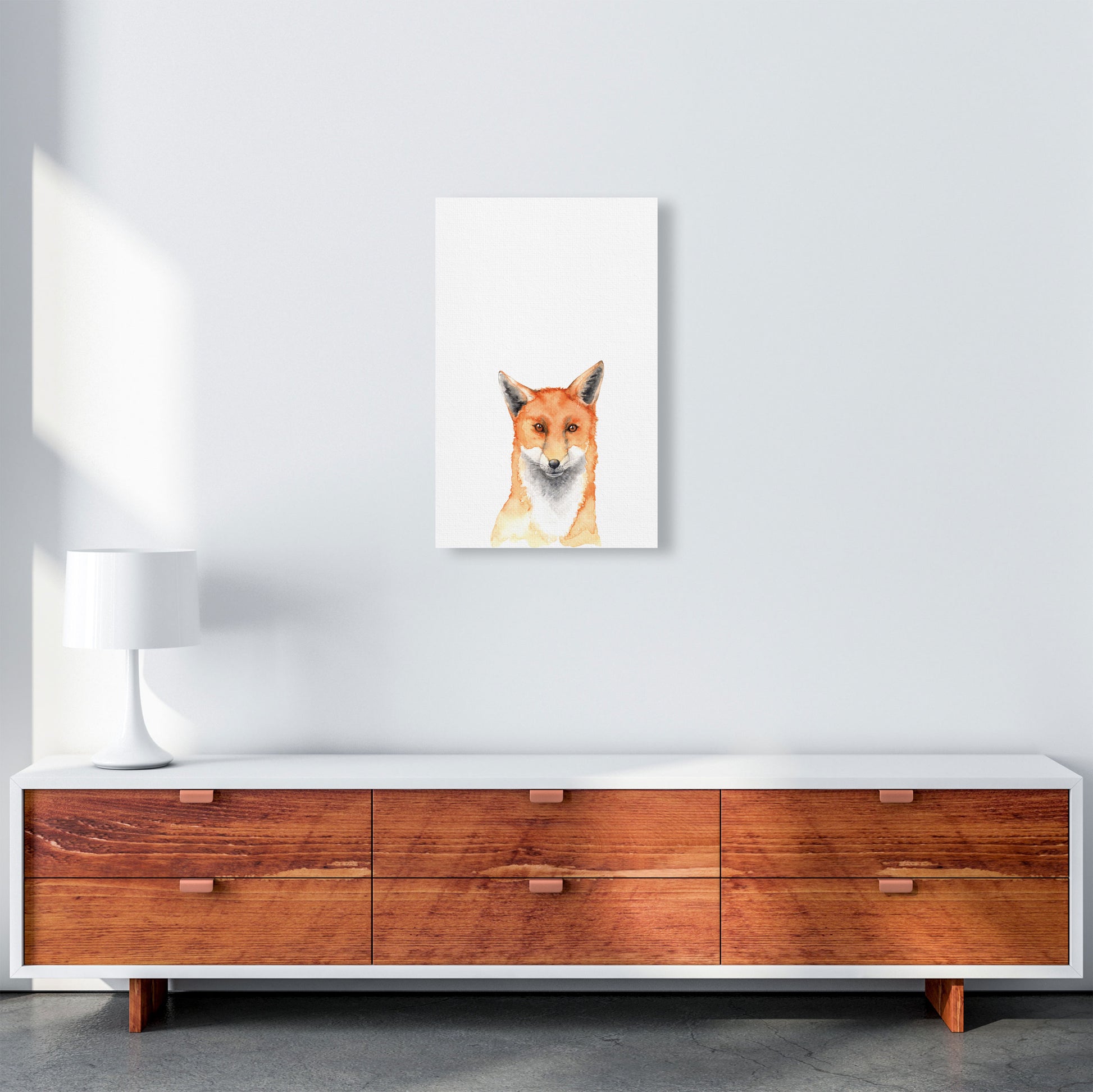 Forest Friends, Fox Modern Print Animal Art Print A3 Canvas