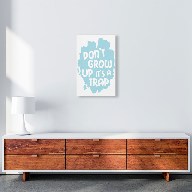 Don&#39;t Grow Up It&#39;s A Trap Baby Blue Framed Typography Wall Art Print