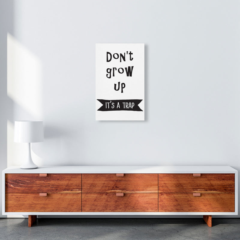 Don&#39;t Grow Up It&#39;s A Trap Banner Framed Typography Wall Art Print