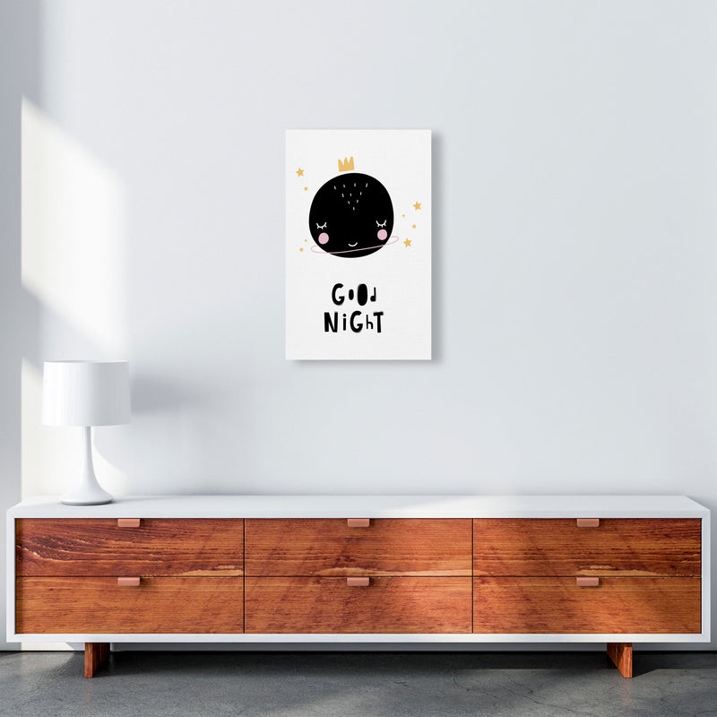 Good Night Planet Framed Nursey Wall Art Print A3 Canvas