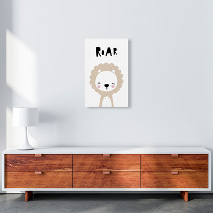 Lion Roar Modern Print Animal Art Print A3 Canvas