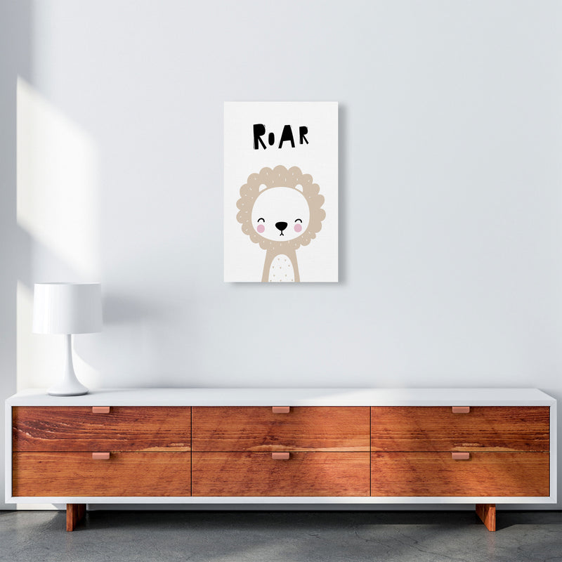 Lion Roar Modern Print Animal Art Print A3 Canvas