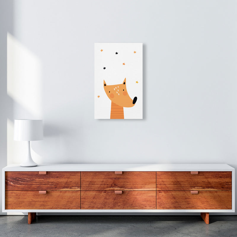 Scandi Fox Framed Nursey Wall Art Print A3 Canvas