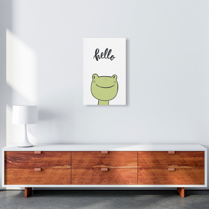 Hello Frog Modern Print Animal Art Print A3 Canvas