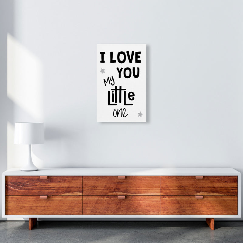 I Love You Little One Black Framed Nursey Wall Art Print A3 Canvas
