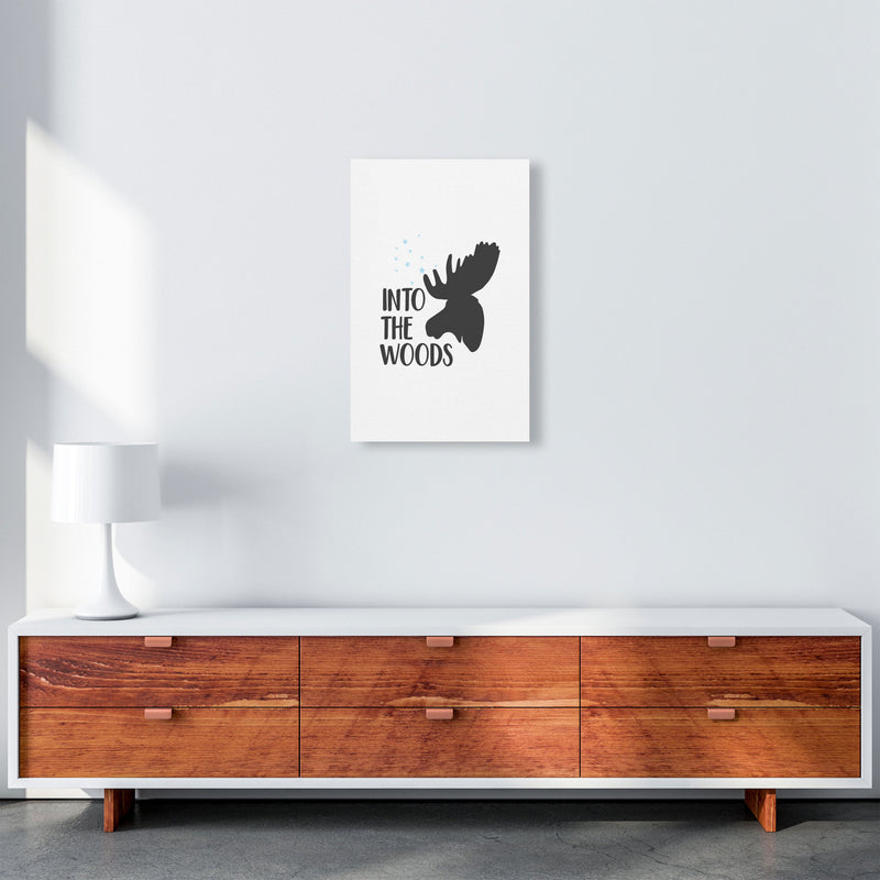 Into The Woods Framed Typography Wall Art Print A3 Canvas