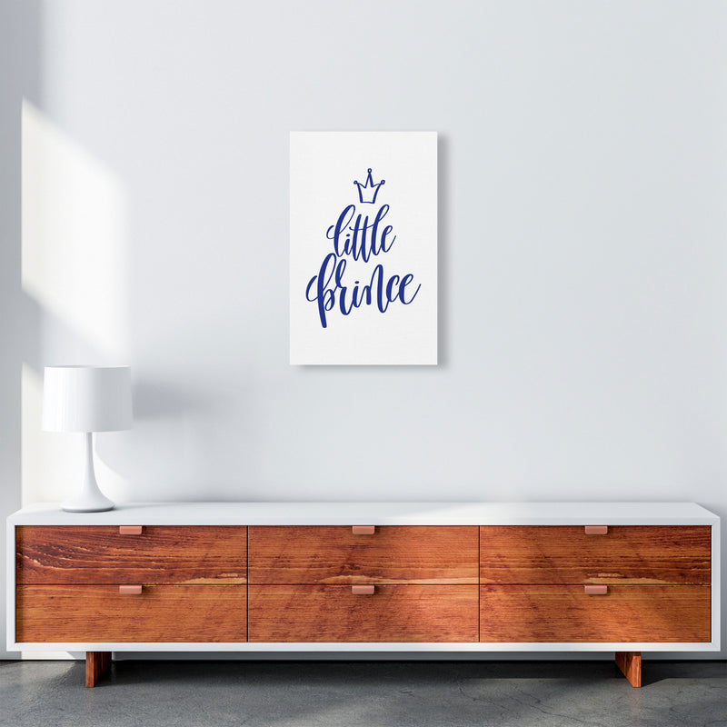 Little Prince Navy Framed Nursey Wall Art Print A3 Canvas