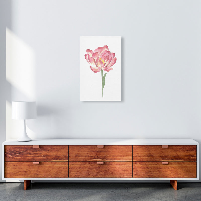 Pink Watercolour Flower Modern Print A3 Canvas
