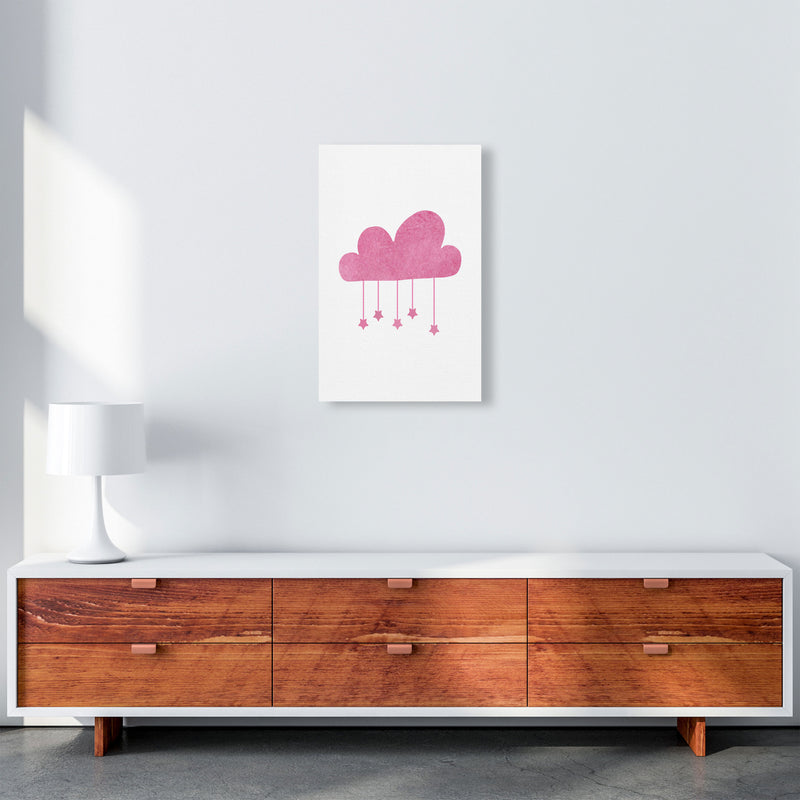Pink Cloud Watercolour Modern Print A3 Canvas
