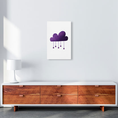 Purple Cloud Watercolour Modern Print A3 Canvas